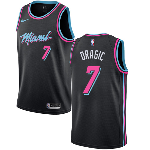 Miami Heat #7 Goran Dragic Black Swingman City Edition 2018/19 Jersey Mens