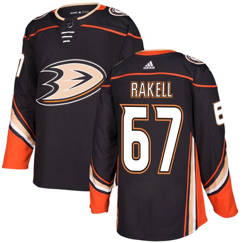 Adidas Anaheim Ducks #67 Rickard Rakell Black Home Authentic Stitched Jersey Men's