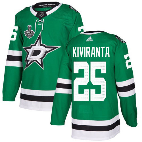 Adidas Dallas Stars #25 Joel Kiviranta Green Home Authentic Youth 2020 Stanley Cup Final Stitched Jersey Youth