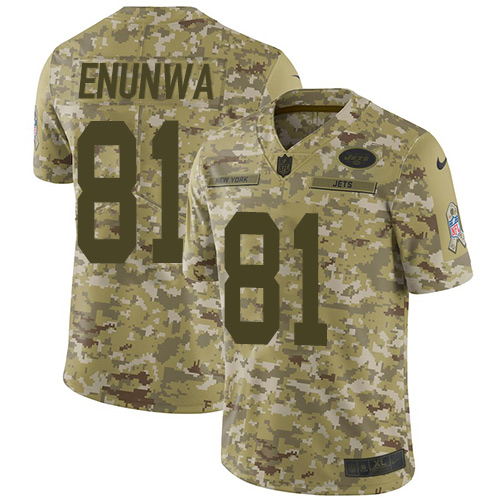 New York Jets #81 Quincy Enunwa Camo Men's Stitched Limited 2018 Salute To Service Jersey Men's
