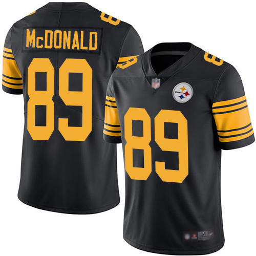 Pittsburgh Steelers #89 Vance McDonald Black Men's Stitched Limited Rush Jersey Men's