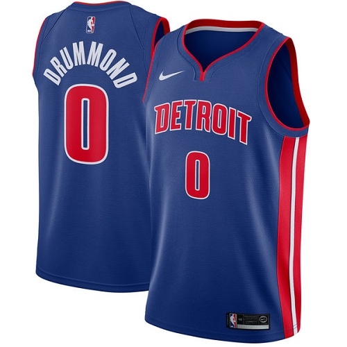 Detroit Pistons #0 Andre Drummond Blue Youth Swingman Icon Edition Jersey Youth