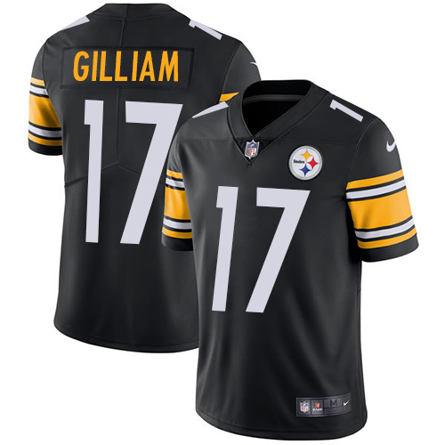 Pittsburgh Steelers #17 Joe Gilliam Black Team Color Men's Stitched Vapor Untouchable Limited Jersey Men's