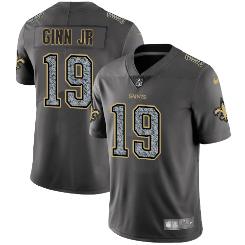 New Orleans Saints #19 Ted Ginn Jr Gray Static Youth Stitched Vapor Untouchable Limited Jersey Youth