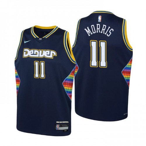 Denver Denver Nuggets #11 Monte Morris Youth Navy 2021/22 Swingman Jersey - City Edition Youth
