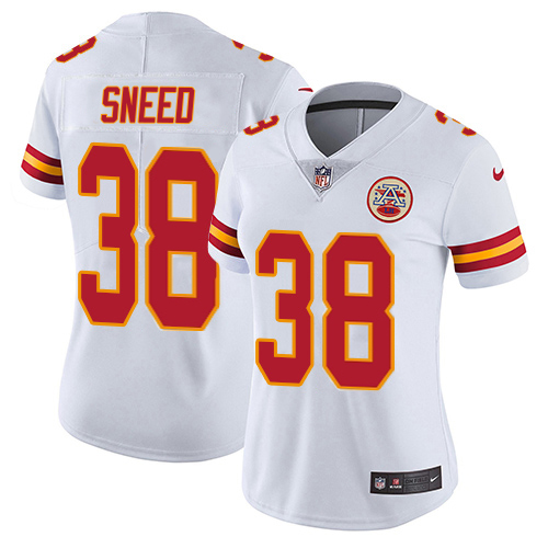 Chiefs #38 L'Jarius Sneed White Women's Stitched Vapor Untouchable Limited Jersey