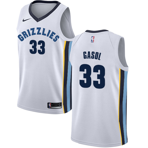 Memphis Grizzlies #33 Marc Gasol White Womens Swingman Association Edition Jersey Womens