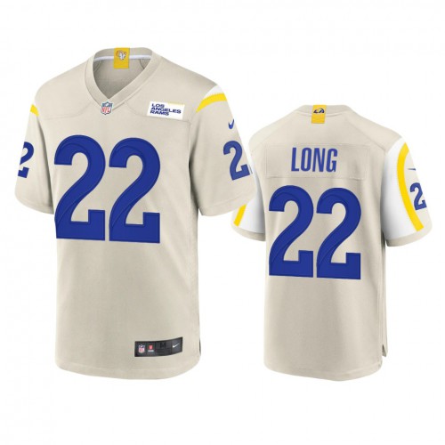 Los Angeles Los Angeles Rams #22 David Long Men's Game Jersey - Bone Men's