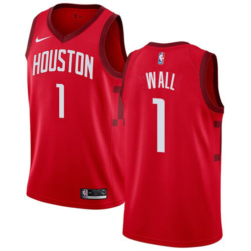 Houston Rockets #1 John Wall Red Youth Swingman Earned Edition Jersey Youth