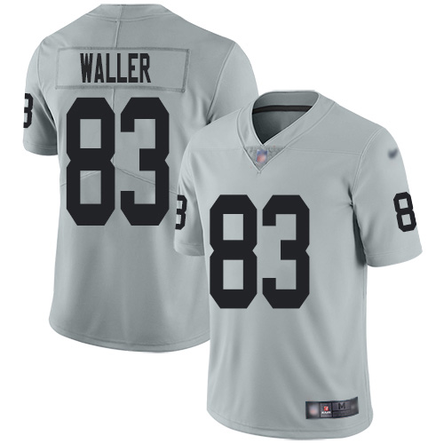 Raiders #83 Darren Waller Silver Men's Stitched Limited Inverted Legend Jersey
