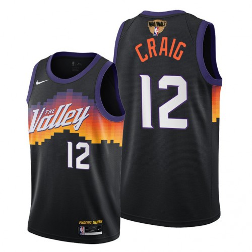 Phoenix Suns #12 Torrey Craig Youth 2021 Finals Bound City Edition Jersey Black Youth