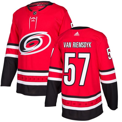 Adidas Carolina Hurricanes #57 Trevor Van Riemsdyk Red Home Authentic Stitched Youth Jersey Youth
