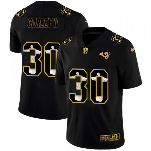 Los Angeles Los Angeles Rams #30 Todd Gurley II Men's Carbon Black Vapor Cristo Redentor Limited Jersey Men's
