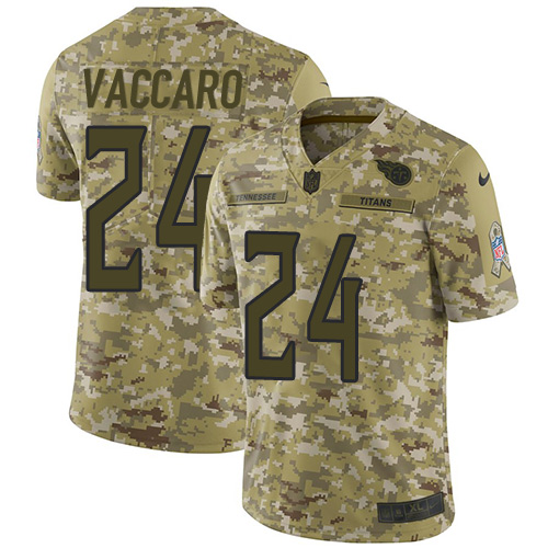 Tennessee Titans #24 Kenny Vaccaro Camo Men's Stitched Limited 2018 Salute To Service Jersey Men's