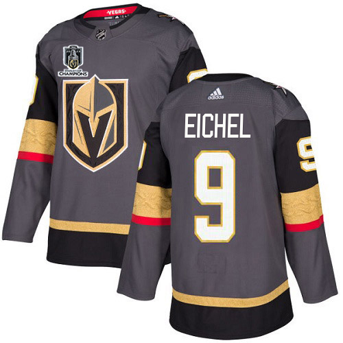 Adidas Golden Knights #9 Jack Eichel Grey 2023 Stanley Cup Champions Home Authentic Stitched Jersey