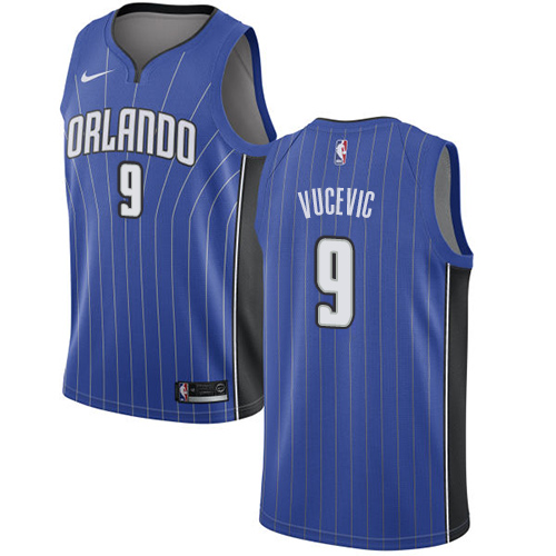 Orlando Magic #9 Nikola Vucevic Royal Swingman Icon Edition Jersey Mens