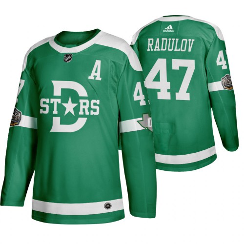 Adidas Dallas Dallas Stars #47 Alexander Radulov Men's Green 2020 Winter Classic Retro Jersey Men's