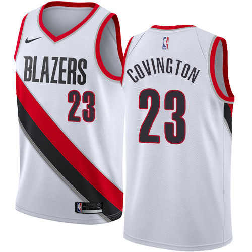 Portland Trail Blazers #23 Robert Covington White Womens Swingman Association Edition Jersey Womens