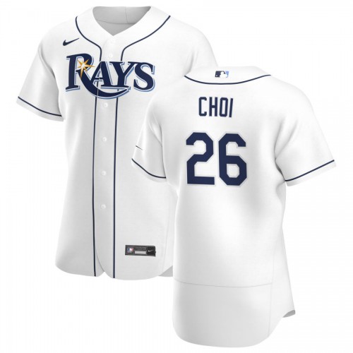 Tampa Bay Tampa Bay Rays #26 Ji-Man Choi Men's White Home 2020 Authentic Player Jersey Men's