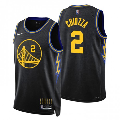 Golden State Golden State Warriors #2 Chris Chiozza Mens Black 2021/22 Swingman Jersey - City Edition Mens
