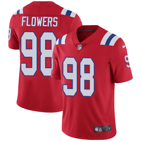 New England Patriots #98 Trey Flowers Red Alternate Youth Stitched Vapor Untouchable Limited Jersey Youth