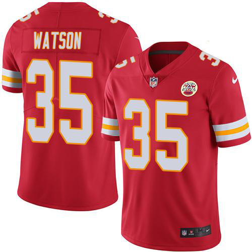 Chiefs #35 Jaylen Watson Red Team Color Men's Stitched Vapor Untouchable Limited Jersey