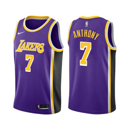 Los Angeles Lakers #7 Carmelo Anthony Womens Purple Swingman Statement Edition Jersey Womens