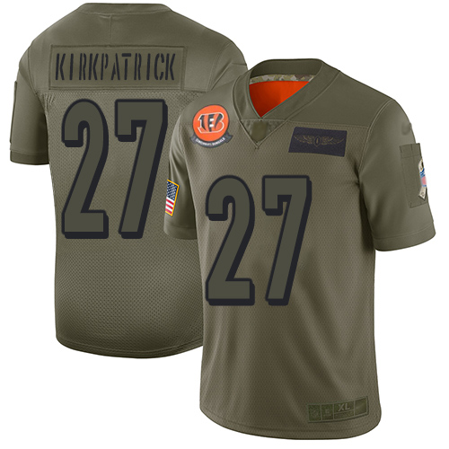 Cincinnati Bengals #27 Dre Kirkpatrick Camo Men's Stitched Limited 2019 Salute To Service Jersey Men's