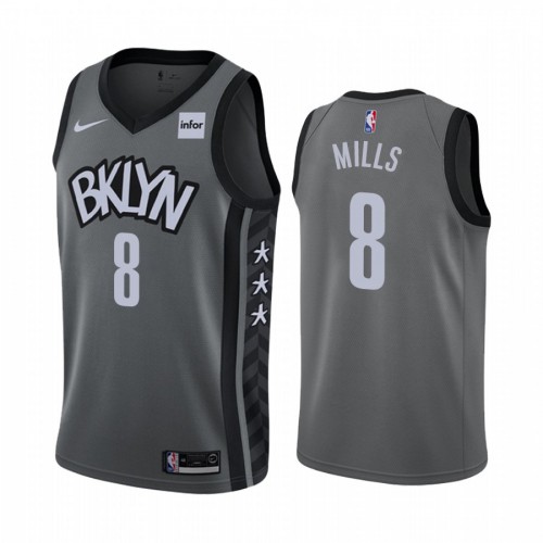 Brooklyn Nets #8 Patty Mills Gray Youth Swingman Statement Edition Jersey Youth