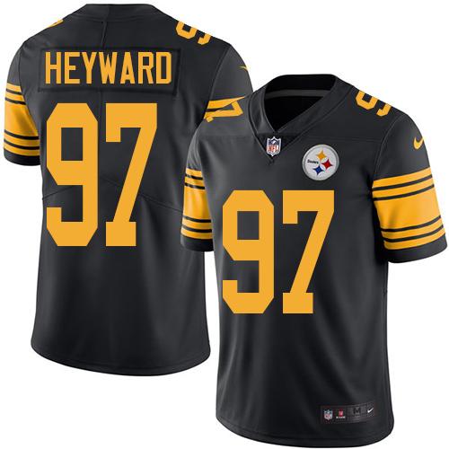Pittsburgh Steelers #97 Cameron Heyward Black Men's Stitched Limited Rush Jersey Men's