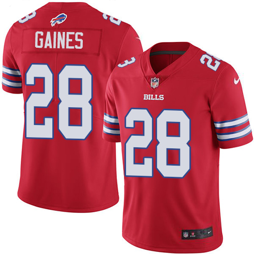 Buffalo Bills #28 E.J. Gaines Red Men's Stitched Limited Rush Jersey Men's