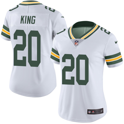 Green Bay Packers #20 Kevin King White Women's Stitched Vapor Untouchable Limited Jersey Womens