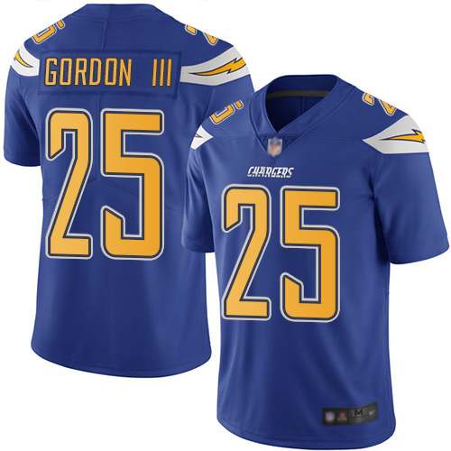 Los Angeles Chargers #25 Melvin Gordon III Electric Blue Youth Stitched Limited Rush Jersey Youth