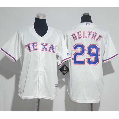 Texas Rangers #29 Adrian Beltre White Cool Base Stitched Youth Jersey Youth