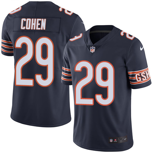 Bears #29 Tarik Cohen Navy Blue Team Color Youth Stitched Vapor Untouchable Limited Jersey