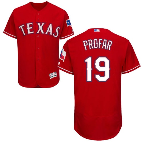 Texas Rangers #19 Jurickson Profar Red Flexbase Authentic Collection Stitched Jersey Men's