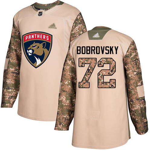 Adidas Florida Panthers #72 Sergei Bobrovsky Camo Authentic 2017 Veterans Day Stitched Youth Jersey Youth