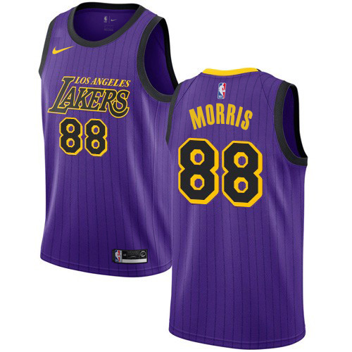 Los Angeles Lakers #88 Markieff Morris Purple Swingman City Edition 2018/19 Jersey Mens