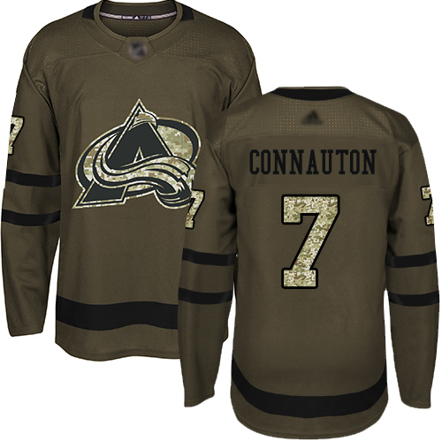 Adidas Colorado Avalanche #7 Kevin Connauton Green Salute to Service Stitched Youth Jersey Youth