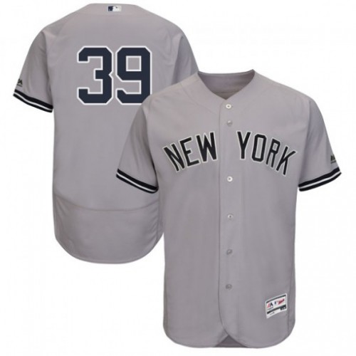 New York Yankees #39 Mike Tauchman Grey Flexbase Authentic Collection Stitched Jersey Men's