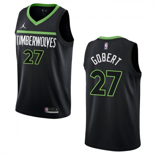 Minnesota Minnesota Timberwolves #27 Rudy Gobert Black Mens 2022-23 Statement Edition Jersey Mens