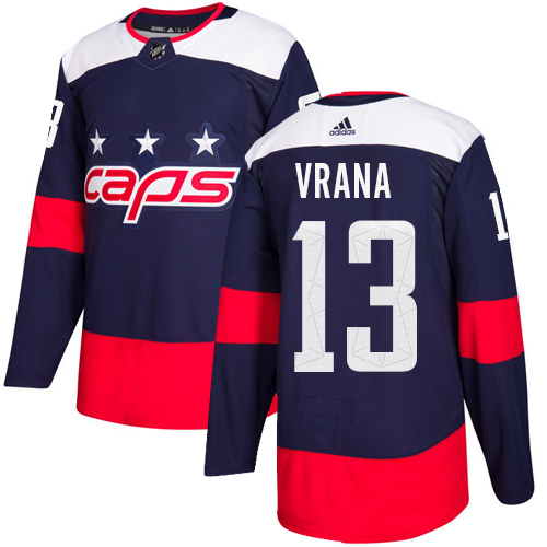 Adidas Washington Capitals #13 Jakub Vrana Navy Authentic 2018 Stadium Series Stitched Jersey Men's