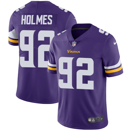 Minnesota Vikings #92 Jalyn Holmes Purple Team Color Men's Stitched Vapor Untouchable Limited Jersey Men's