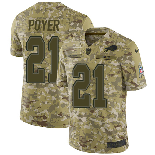 Buffalo Bills #21 Jordan Poyer Camo Men's Stitched Limited 2018 Salute To Service Jersey Men's