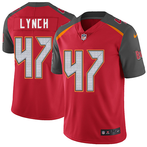 Tampa Bay Buccaneers #47 John Lynch Red Team Color Youth Stitched Vapor Untouchable Limited Jersey Youth