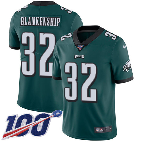 Eagles #32 Reed Blankenship Green Team Color Men's Stitched 100th Season Vapor Untouchable Limited Jersey