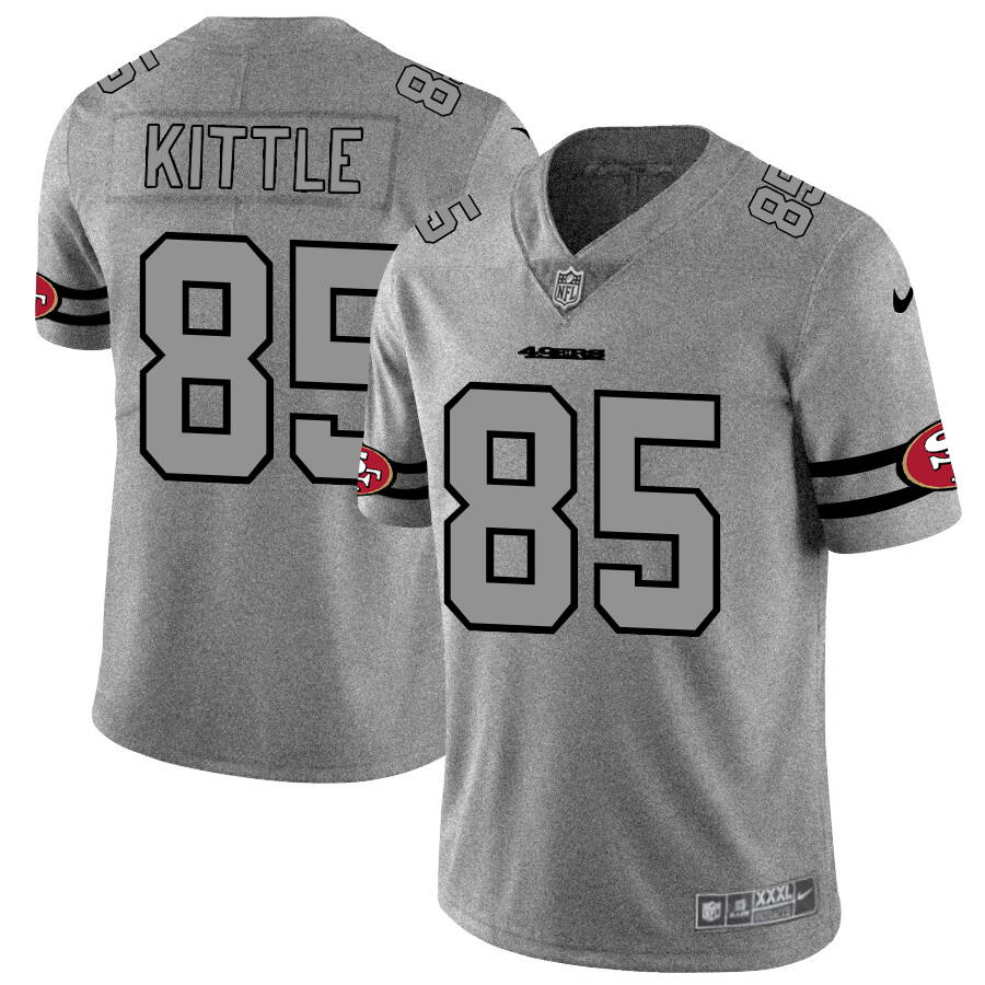 San Francisco 49ers #85 George Kittle Men's Gray Gridiron II Vapor Untouchable Limited Jersey