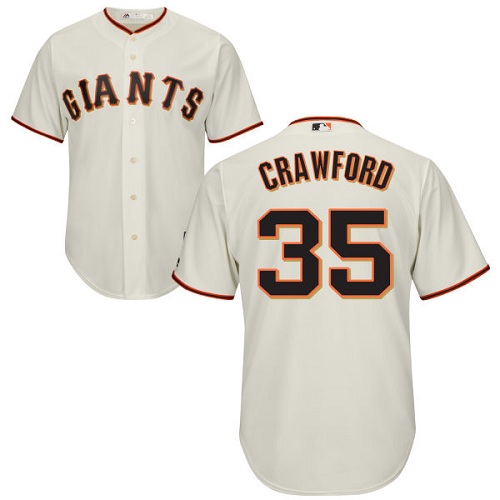 San Francisco Giants #35 Brandon Crawford Cream Cool Base Stitched Youth Jersey Youth