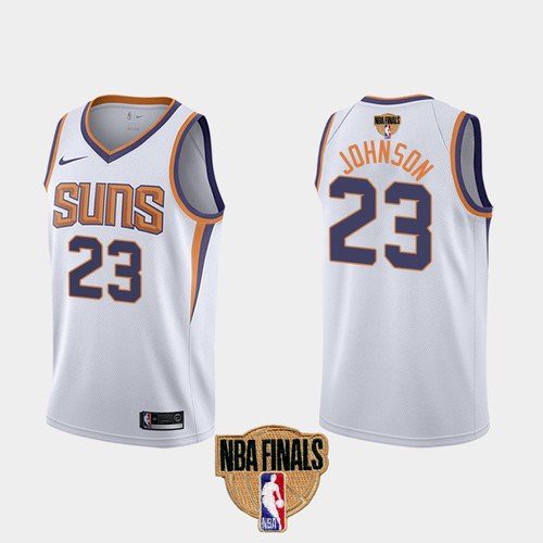 Phoenix Suns #23 Cameron Johnson Mens 2021 Finals Bound Swingman Association Edition Jersey White Mens