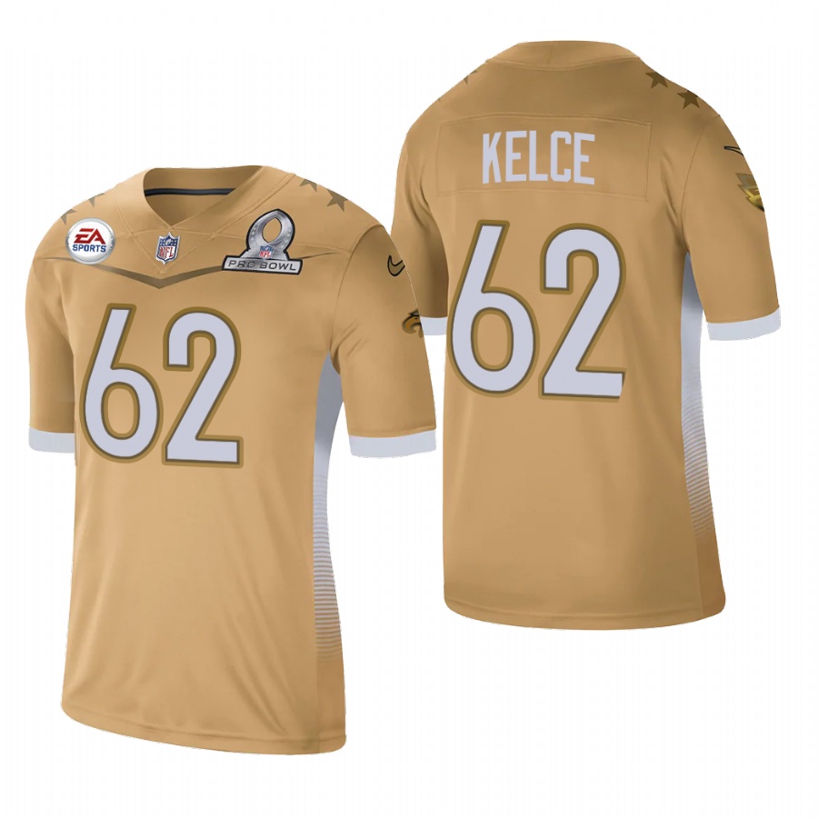 Philadelphia Eagles #62 Jason Kelce 2021 NFC Pro Bowl Game Gold Jersey
